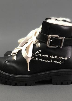 Кожаные детские ботинки ermanno scervino 66525/runner