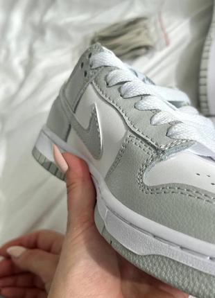 Nike dunk white grey &lt;unk&gt; кроссовки nike