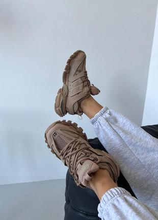 Кроссовки balenciaga track beige premium