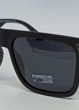 Очки в стиле porsche design мужские солнцезащитные черные мато...