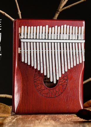 Калимба музыкальный инструмент на 21 язычок (красная)