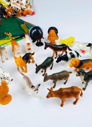 Развивающий набор фигурок сельских животных 20шт