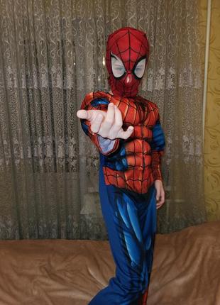 Костюм спайдермен, человек паук 8-10 лет.