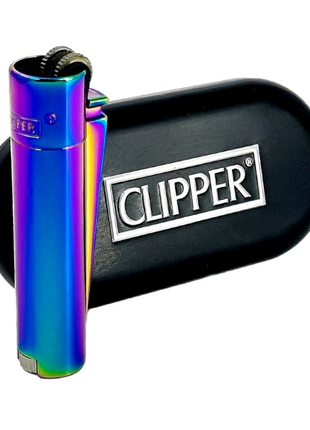 Зажигалка газовая металл Clipper mini