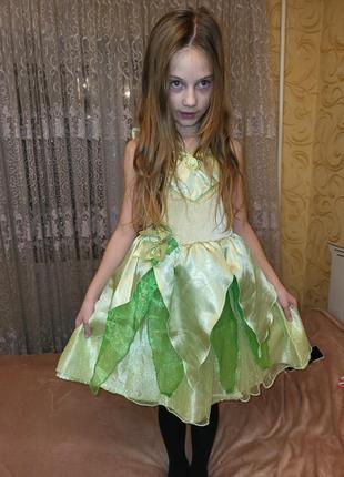 Платье фея динь-динь на 9-10 лет