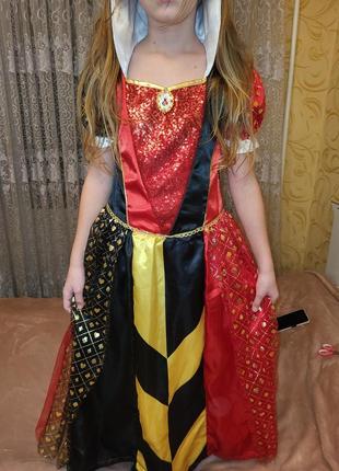 Платье карточной королевы на 9-10 лет