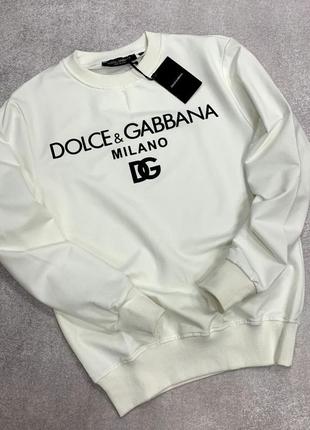 Стильный мужской свитшот dolce & gabbana белого цвета