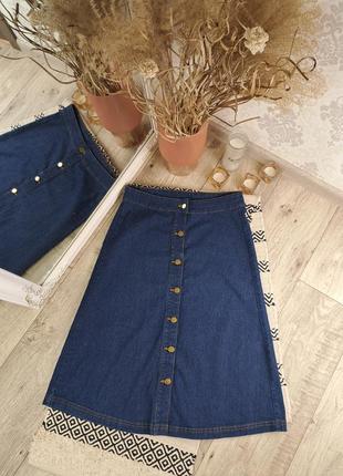Стильная джинсовая юбка на железных пуговицах originals💙