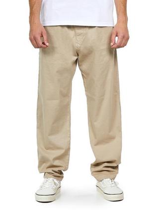 Широкие бежевые брюки брюки брюки carhartt wip lawton pant - w...