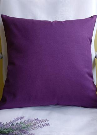 Декоративна наволочка 35*35 см  фиолетовая для декора интерьера