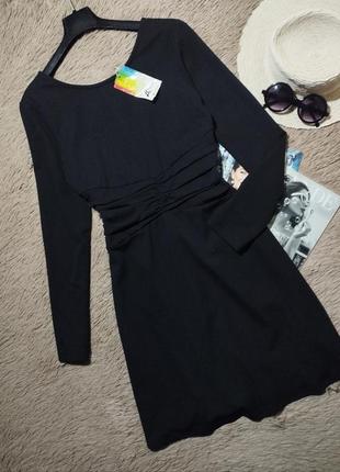 Гарна чорна сукня з спідницею сонце кльош/плаття