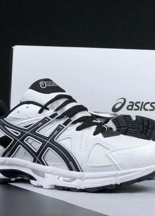 Asics gel-kahana 8 кроссовки мужские белые с черным ассикс дем...