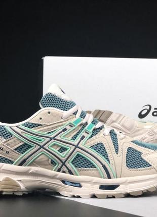 Asics gel-kahana 8 кроссовки мужские бежевые с мятным ассикс к...