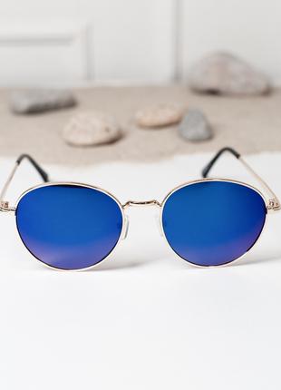 Круглые очки с синими стеклами, размер Universal