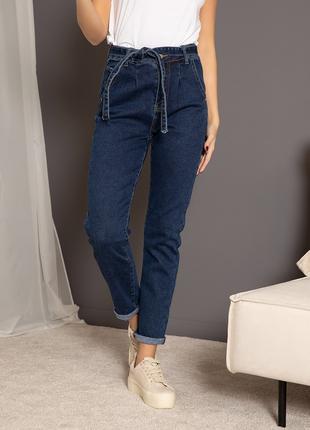 Синие джинсы с высокой посадкой, размер 25