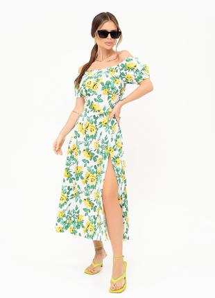 Квіткова бавовняна сукня в стилі ретро, розмір S