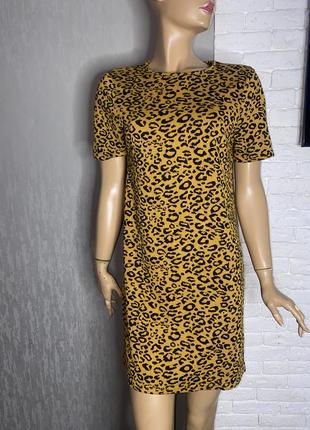 Трикотажное платье в леопардовый принт new look, l