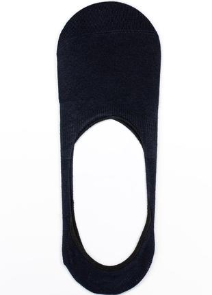 Темно-синие бамбуковые носки-следки, размер 40-44