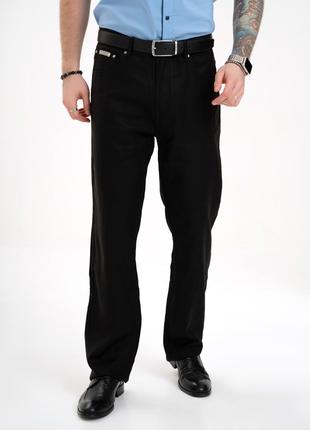 Классические брюки из черного хлопка, размер 36