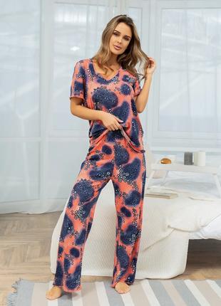 Принтованная пижама с короткими рукавами, размер S