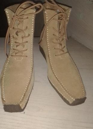 Новые замшевые ботинки bronx(нидерланды) р.38 (24.5 см)