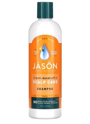 Jason Natural, шампунь для ухода за кожей головы, против перхо...