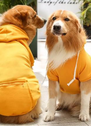 Зимняя одежда для собак XL, толстовка из флиса с капюшоном для...