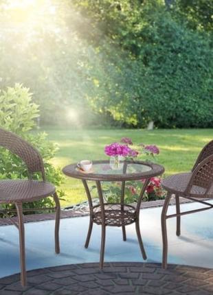 Набор садовой мебели jumi saturn стол и 2 стулья коричневый
