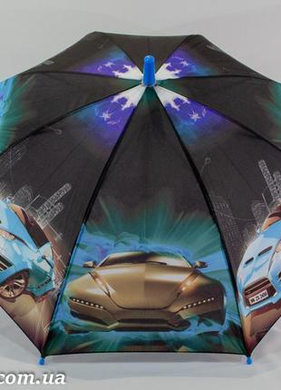 Детский зонт для мальчика "super cars" на 6-9 лет от фирмы "sl"