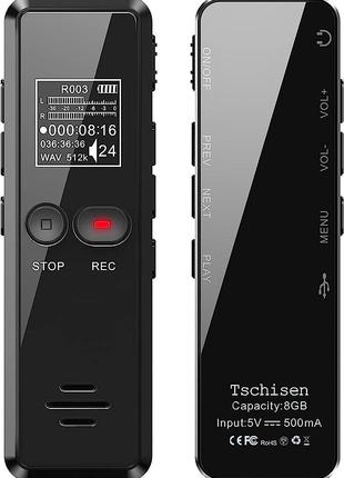 Цифровой диктофон Tschisen с воспроизведением 8G 1536 Кбит/с H...