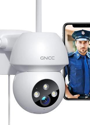 Наружная камера видеонаблюдения GNCC К1 2.4G WiFi, 360 ° PTZ а...
