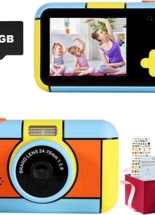 Детская цифровая камера, OKYUK 24-мегапиксельная , HD-видеокам...