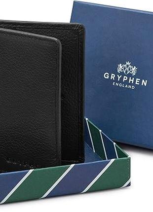 Двухсложный кожаный держатель кредитной карты Hoxton от Gryphen