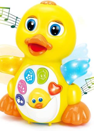 Детская развивающая игрушка " Желтая утка ", музыкальная