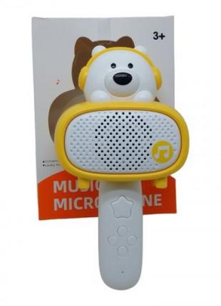 Микрофон-колонка "Медвежонок", жёлтый
