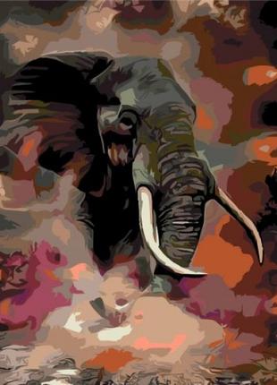 Картина по номерам "Слон вожак" ★★★★