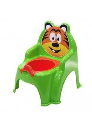 Детский горшок-стульчик "Тигр" (салатовый)