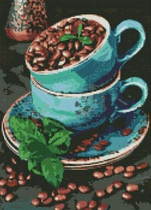 Алмазная мозаика "Ароматные кофейные зерна" 40х50см