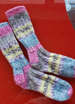 Шкарпетки теплі в'язані вовняні красиві дівчинці 2-3-4-5 л 16-20с