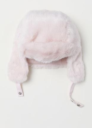 H&m шапка ушанка розовая мех

девочке 2-3-4г 92-98-104см новая
