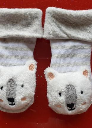 Носки носочки с игрушками мишки новорожденному малышу мальчику...