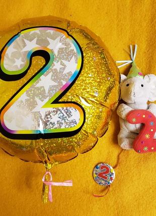 Набор декора атрибутов на день рождения малыша 2 года значок ш...