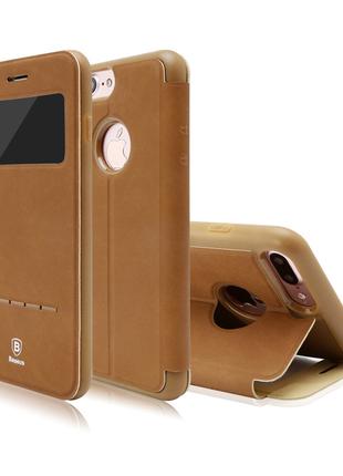 Baseus Simple Series Leather Case iPhone 7 Plus Brown