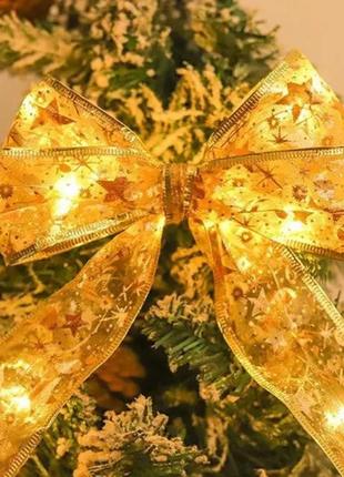 Сказочные рождественские украшения: diy гирлянда бант рождеств...