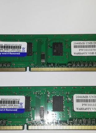 Оперативная память DDR3-1333 TwinMos Value RAM M.tec 2X2GB