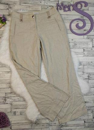 Женские льняные брюки hamilton бежевые размер 46 м