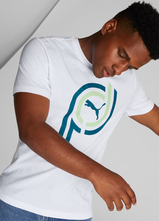 Біла чоловіча футболка puma men's graphic tee нова оригінал з сша