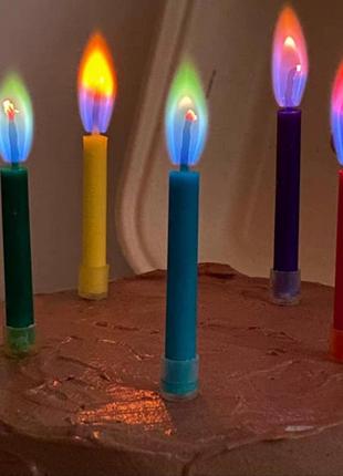 Свічки святкові кольорові 6шт