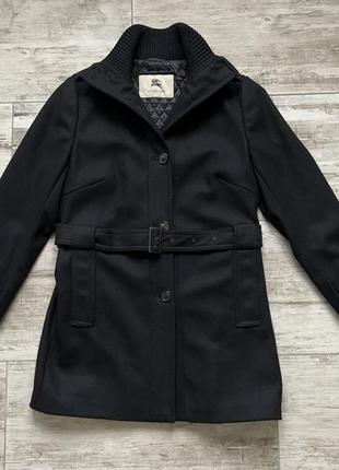 Burberry london женское пальто куртка шерстяная черное оригина...