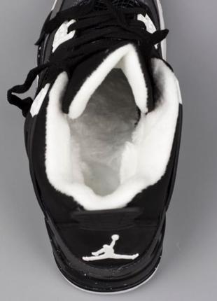 Чоловічі кросівки Nike Air Jordan 4 Retro Fur black gray